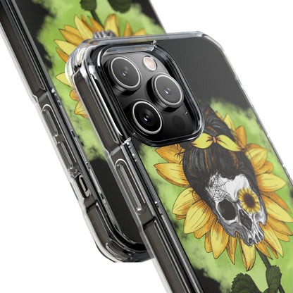 Sunflower Skull iPhone 14 Pro Max Case - Impact