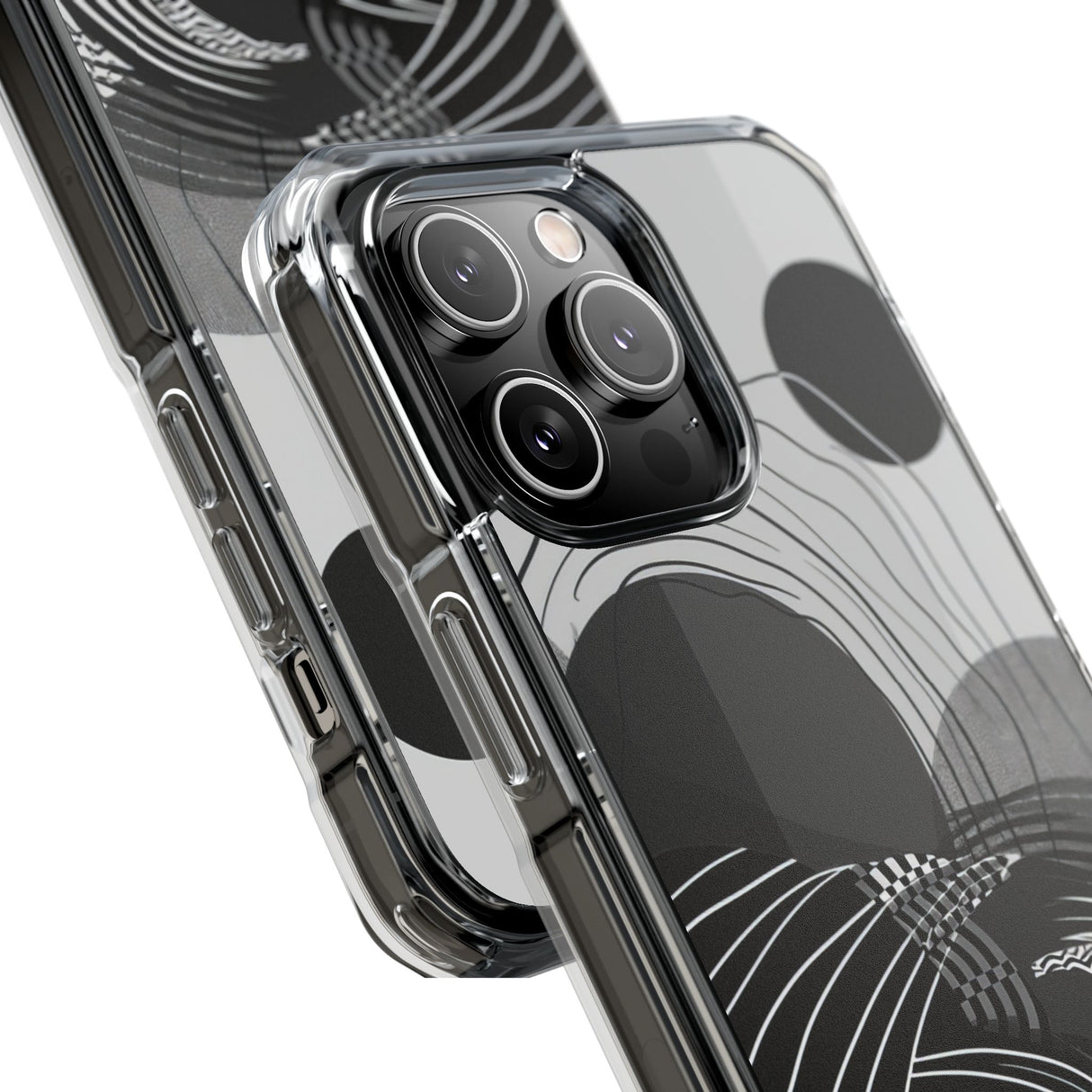 Monochrome Dynamics - Phone Case for iPhone (Clear Impact - Magnetic)