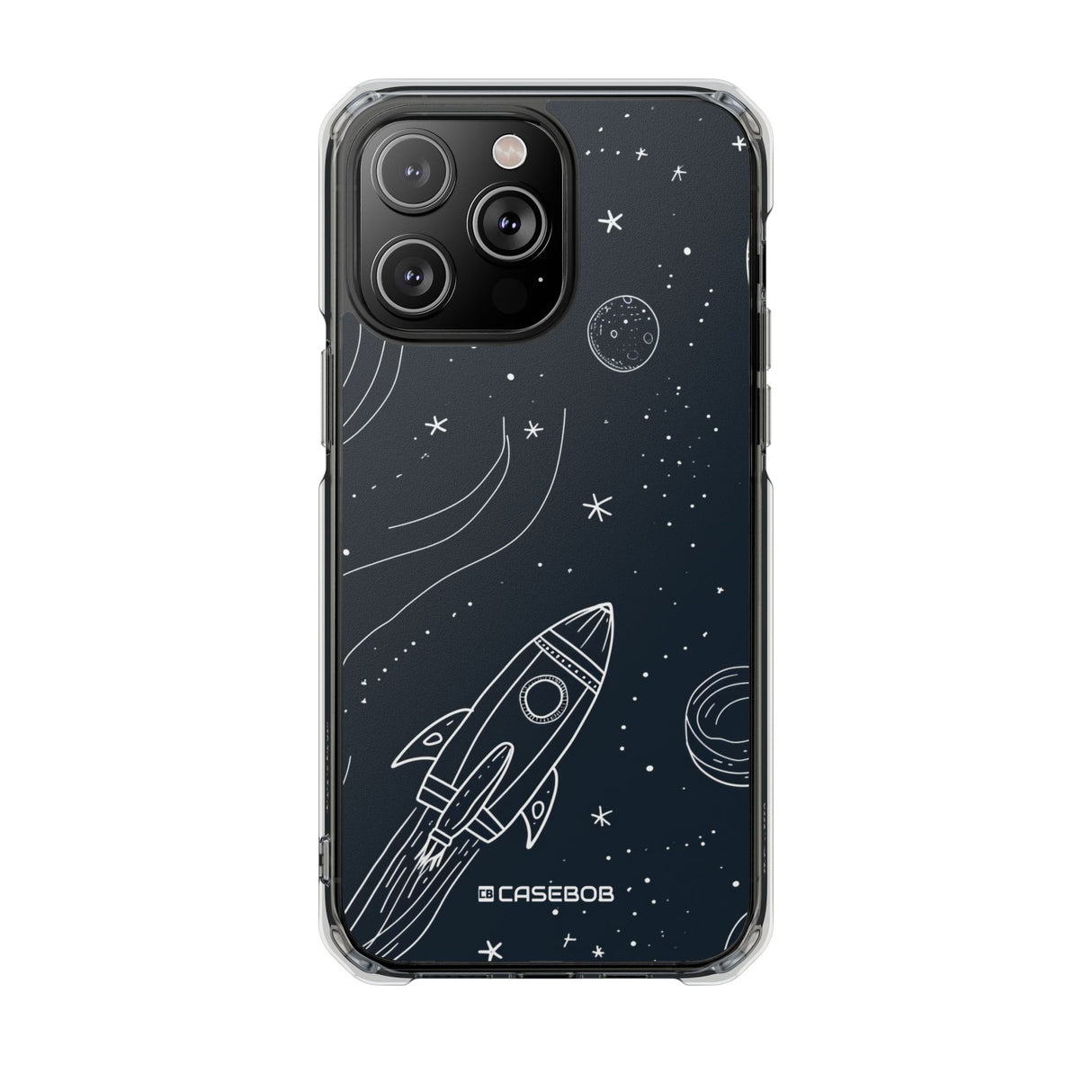 Cosmic Doodle Adventure - Phone Case for iPhone (Clear Impact - Magnetic)