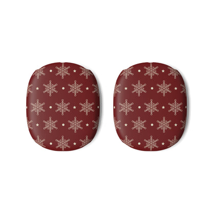Cream Snowflakes Crimson - AirPod Max Case