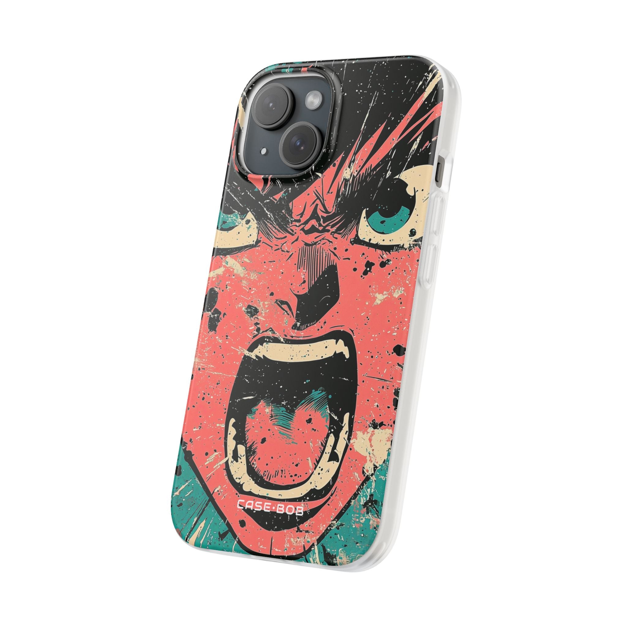 Screaming Face Pink iPhone 15 Case - Soft