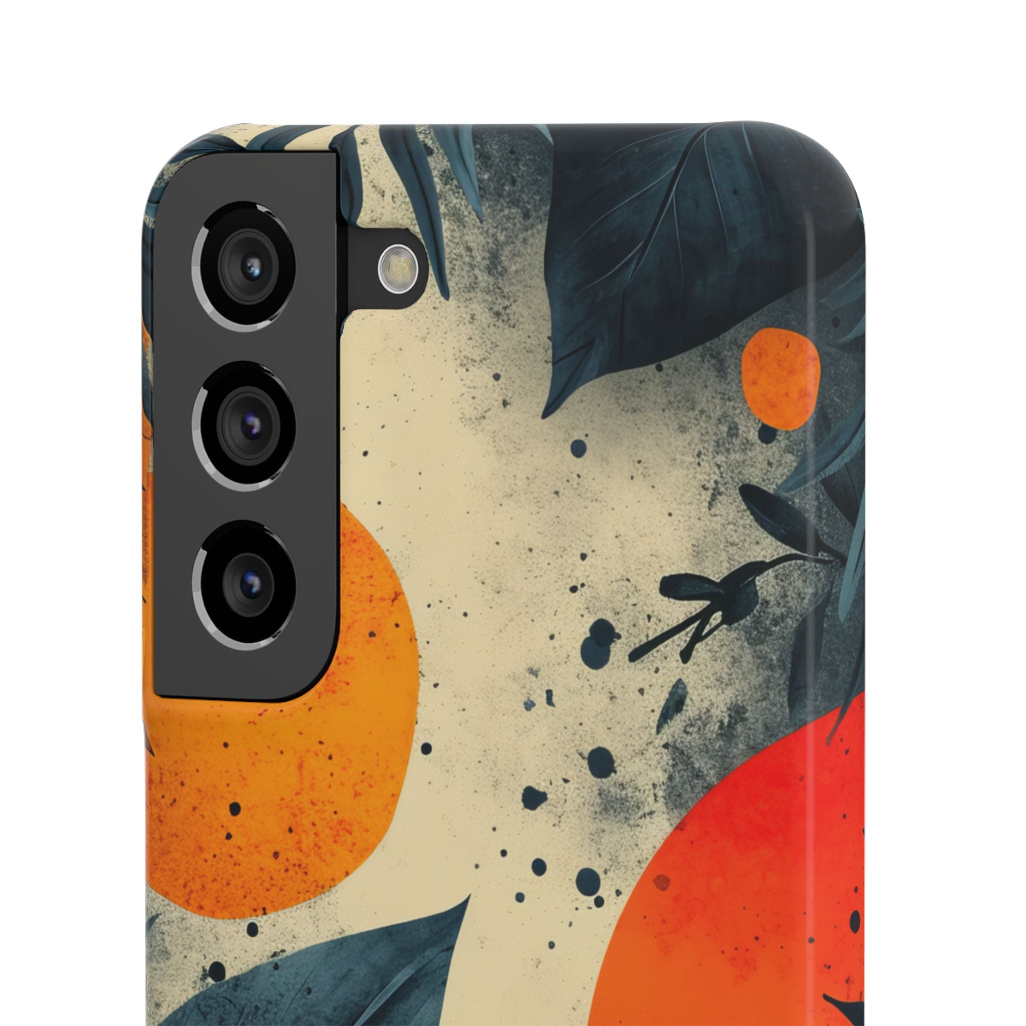 Tropical Blue Leaves - Slim Samsung S22 Phone Case