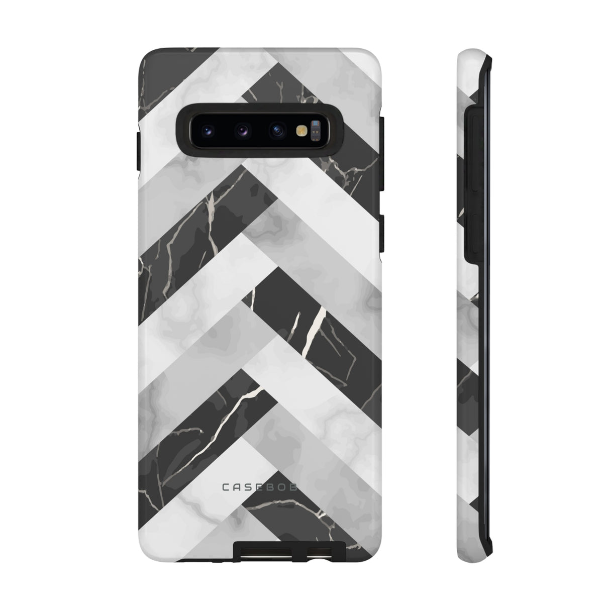 Grey Herringbone - Protective Phone Case