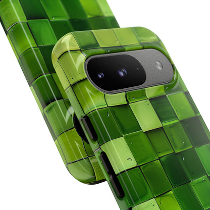 Green Cube Gradient Harmony Google Pixel 9 - Tough Phone Case