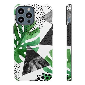 Grunge Green Tropical - Protective Phone Case