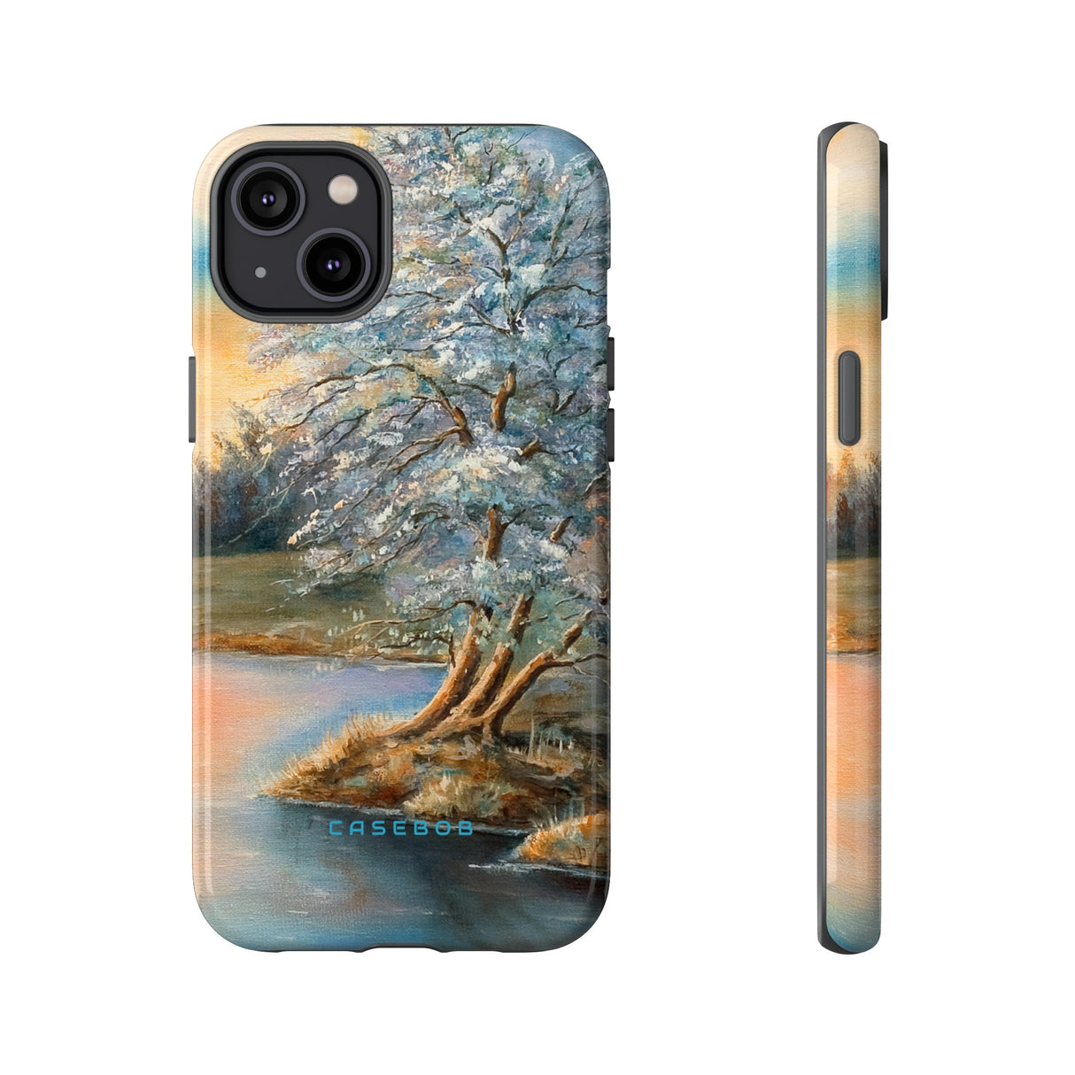 Winterday lake - Protective Phone Case