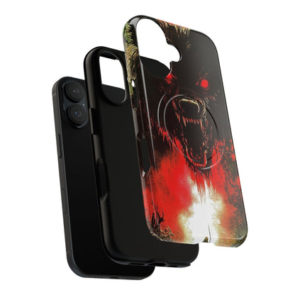 Crimson Wolf iPhone 16 Case - Tough+