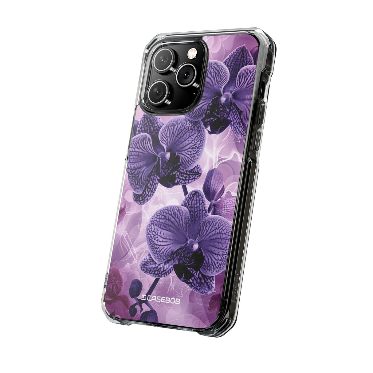 Radiant Orchid Design | Handyhülle für iPhone (Clear Impact Case – magnetisch) 