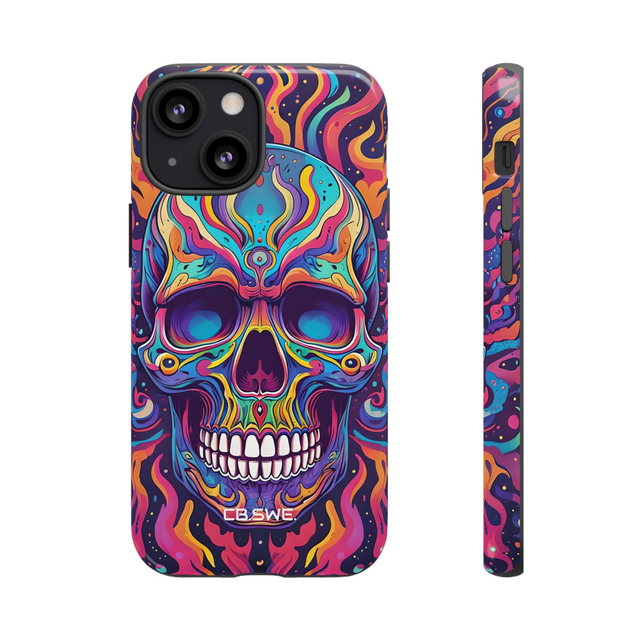 Psychedelic Skull Vivid Colorful iPhone 13 - Tough