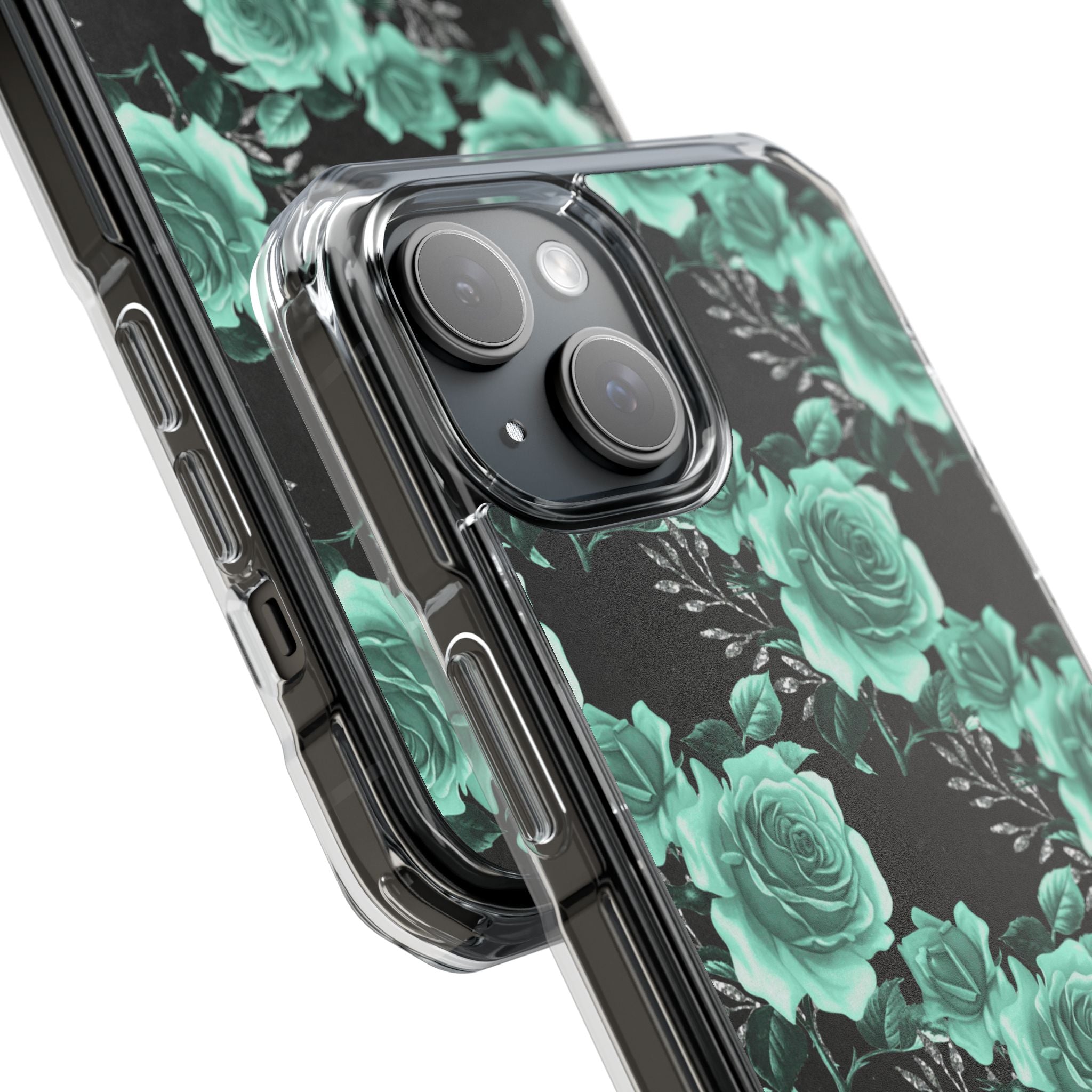 Turquoise Rose Symphony iPhone Case - Impact