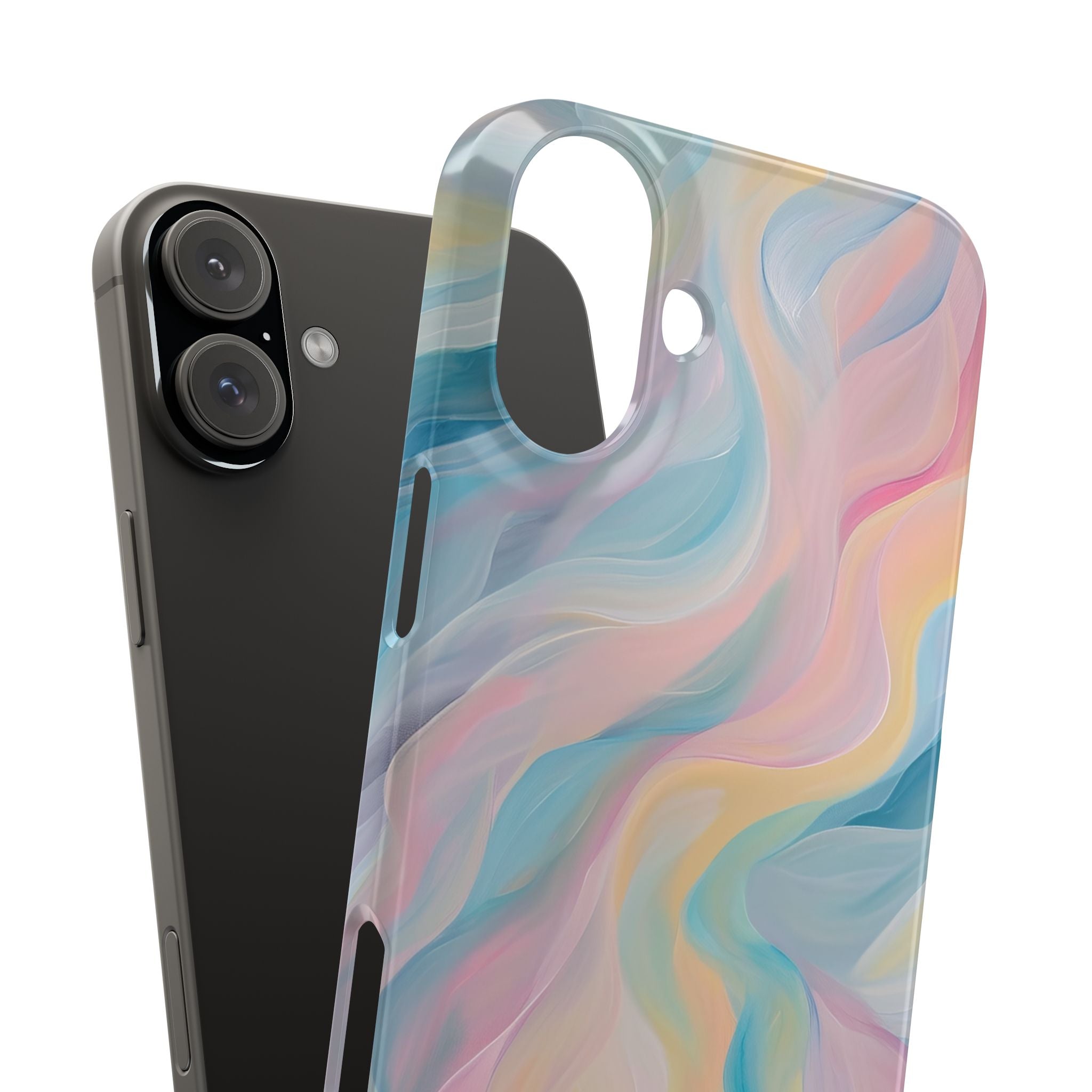 Dreamy Pastel Swirls - Slim iPhone 16 Phone Case