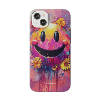 Smiley Bloom iPhone 14 Plus Case - Soft