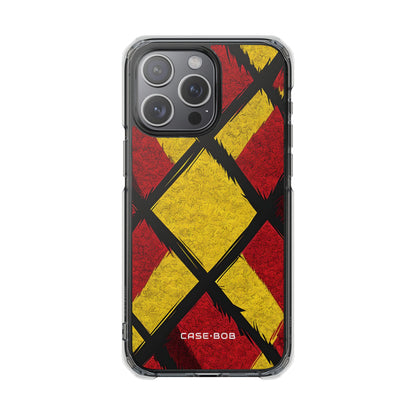 Cracked Diamond Grid iPhone 15 Pro Max Case - Impact