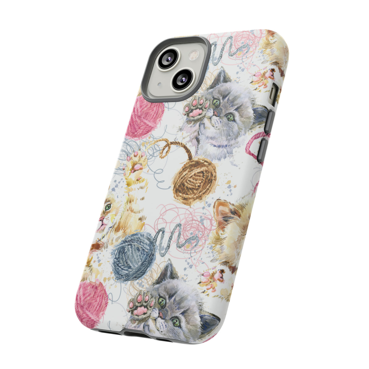 Cute Kitten Pattern - Protective Phone Case