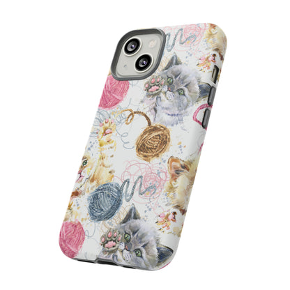 Cute Kitten Pattern - Protective Phone Case