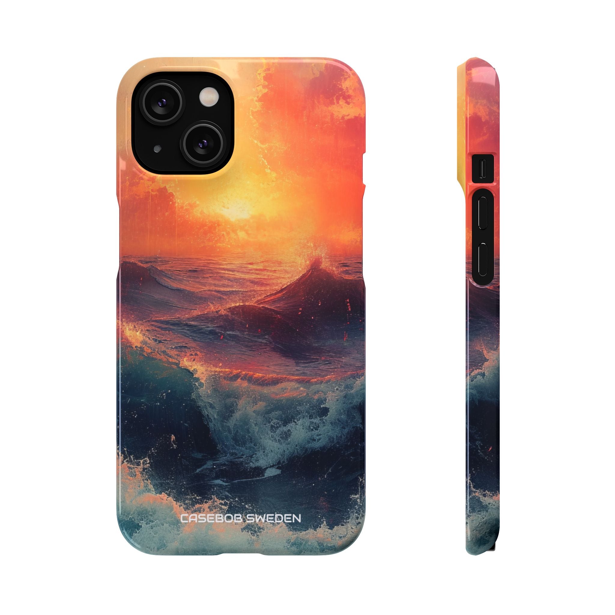 Ocean Sunset Waves - Slim iPhone 14 Phone Case