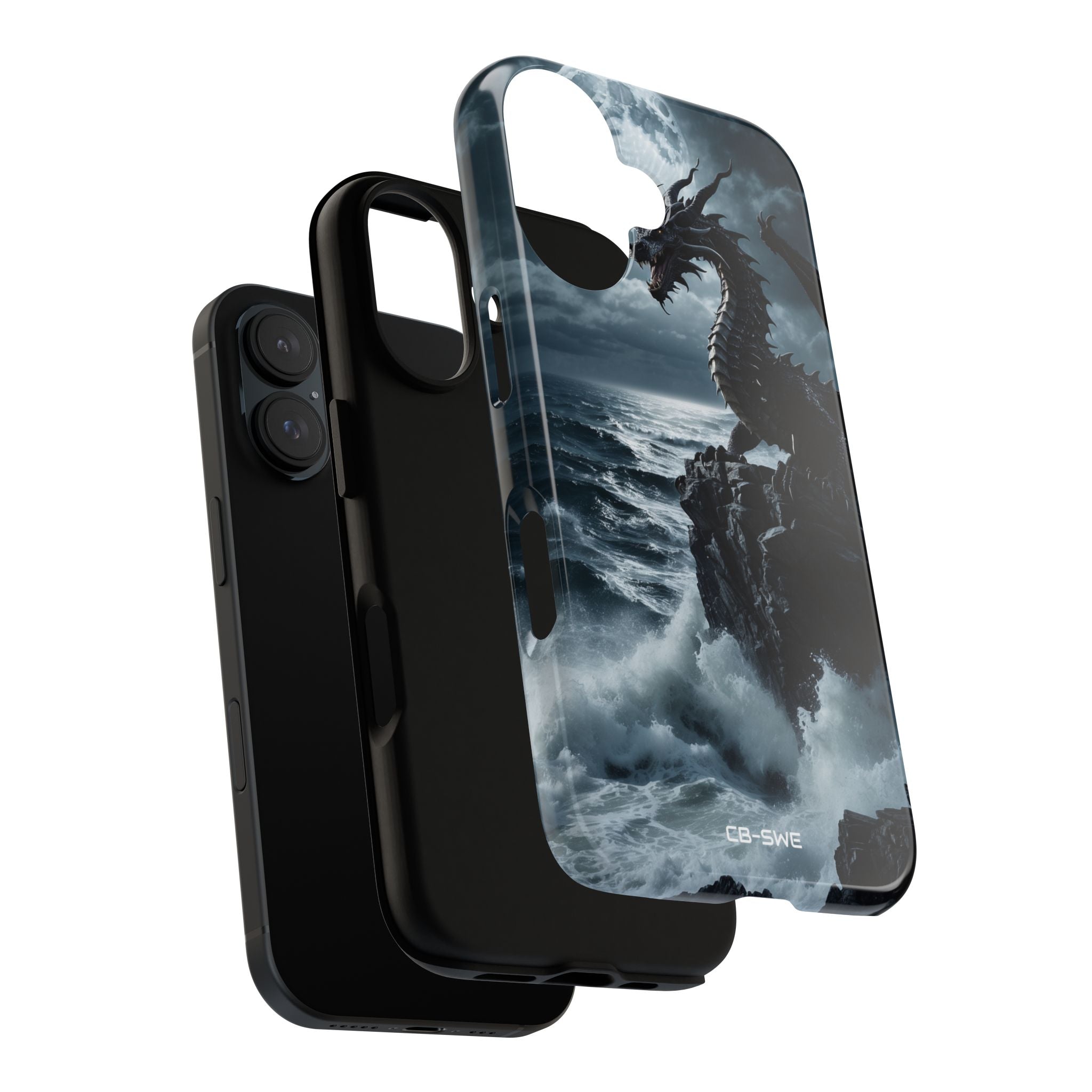Dragon Roars Against Sea - iPhone Case