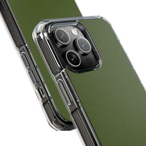 Dark Moss Green | Phone Case for iPhone (Clear Impact Case - Magnetic)