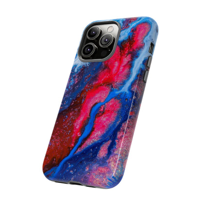 Red n Blue Ink Art iPhone Case (Protective) Phone Case