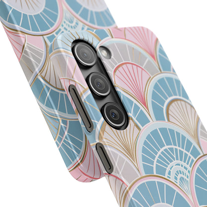 Art Deco Pastel Fan Pattern - Slim Samsung S23 Phone Case