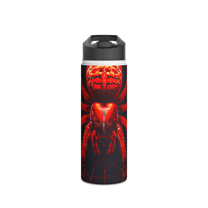 Crimson Spiderweb - Stainless Steel Water Bottle