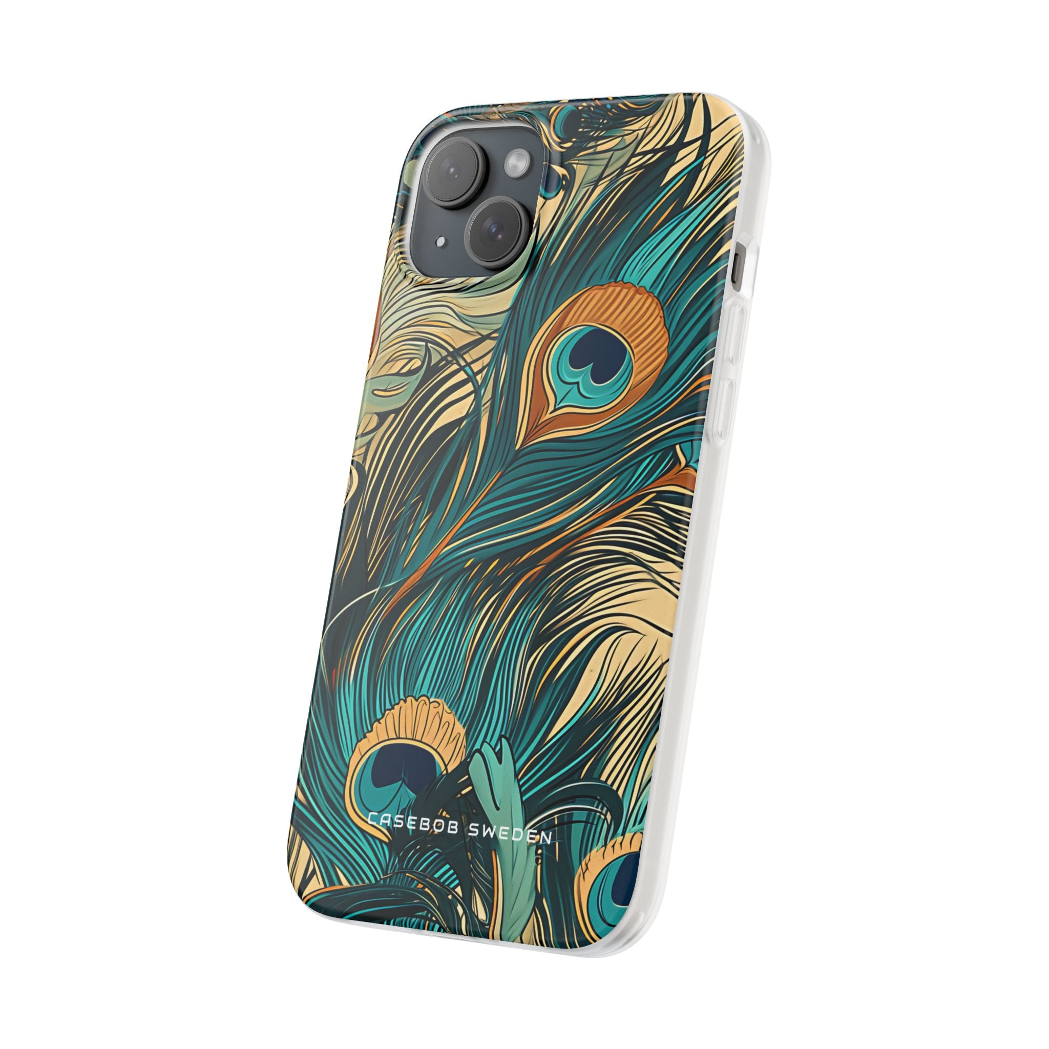 Art Nouveau Peacock Elegance iPhone 15 - Flexi Phone Case