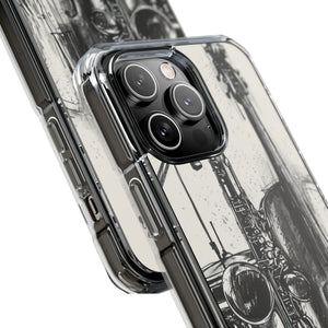 Jazz Ink Expressions - Phone Case for iPhone (Clear Impact - Magnetic)