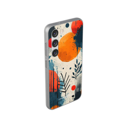 Orange Blue Splash - Flexi Samsung S23 Phone Case