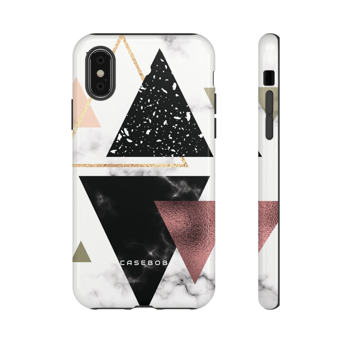 Rose Gold Triangles - Protective Phone Case