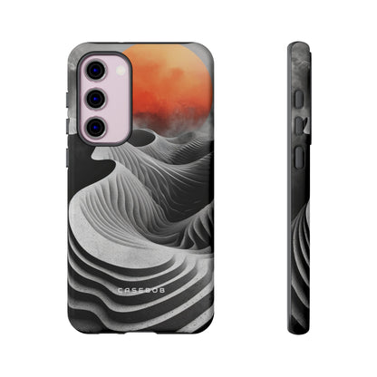 Orange Moon Illusion - Protective Phone Case