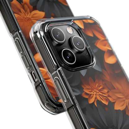 Graphical Orange Florals iPhone Case - Impact