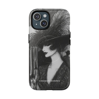 Timeless Elegance in Monochrome iPhone 15 | Tough+ Phone Case