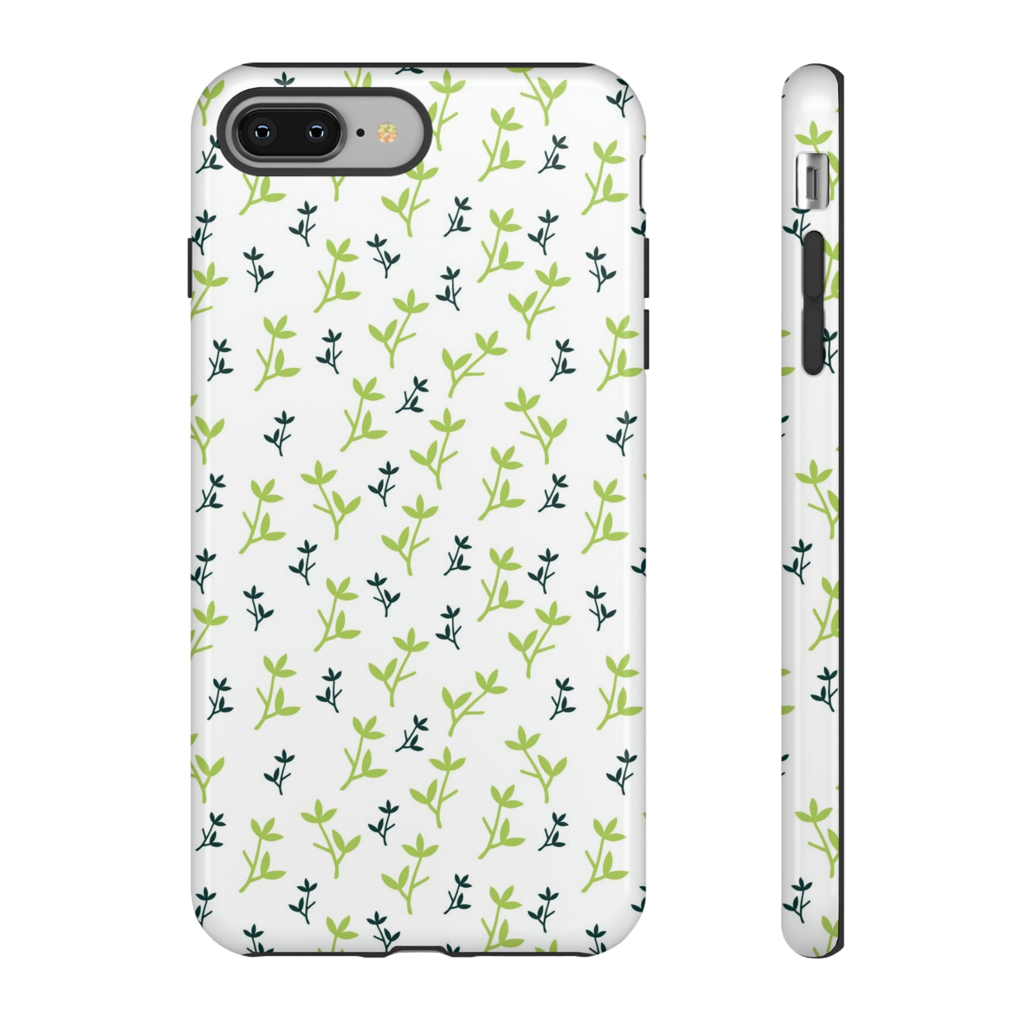 White Flower Pattern - Protective Phone Case