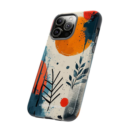 Orange Blue Splash - Tough iPhone 14 Phone Case