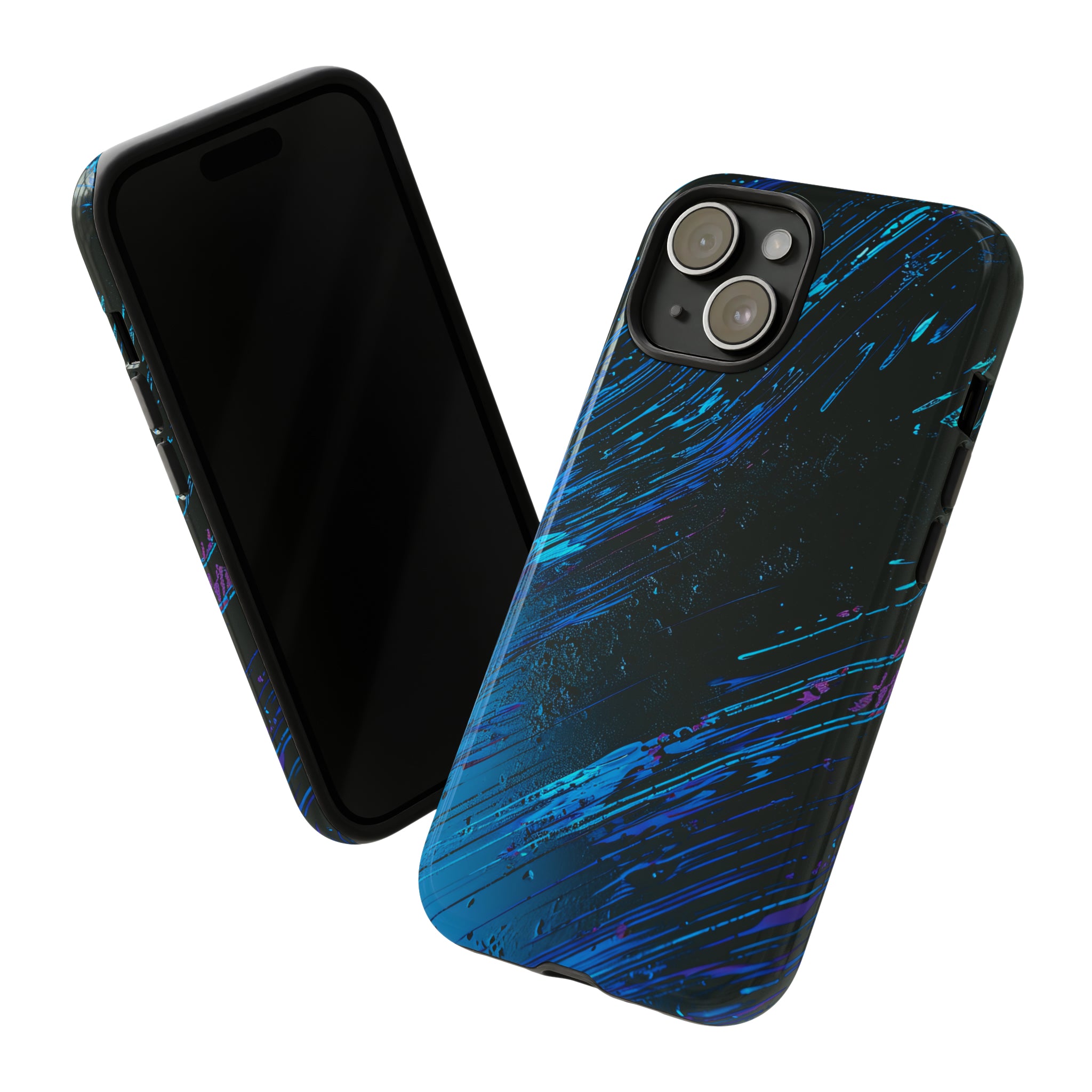 Cyber Stream: Digital Gradient - Protective Phone Case