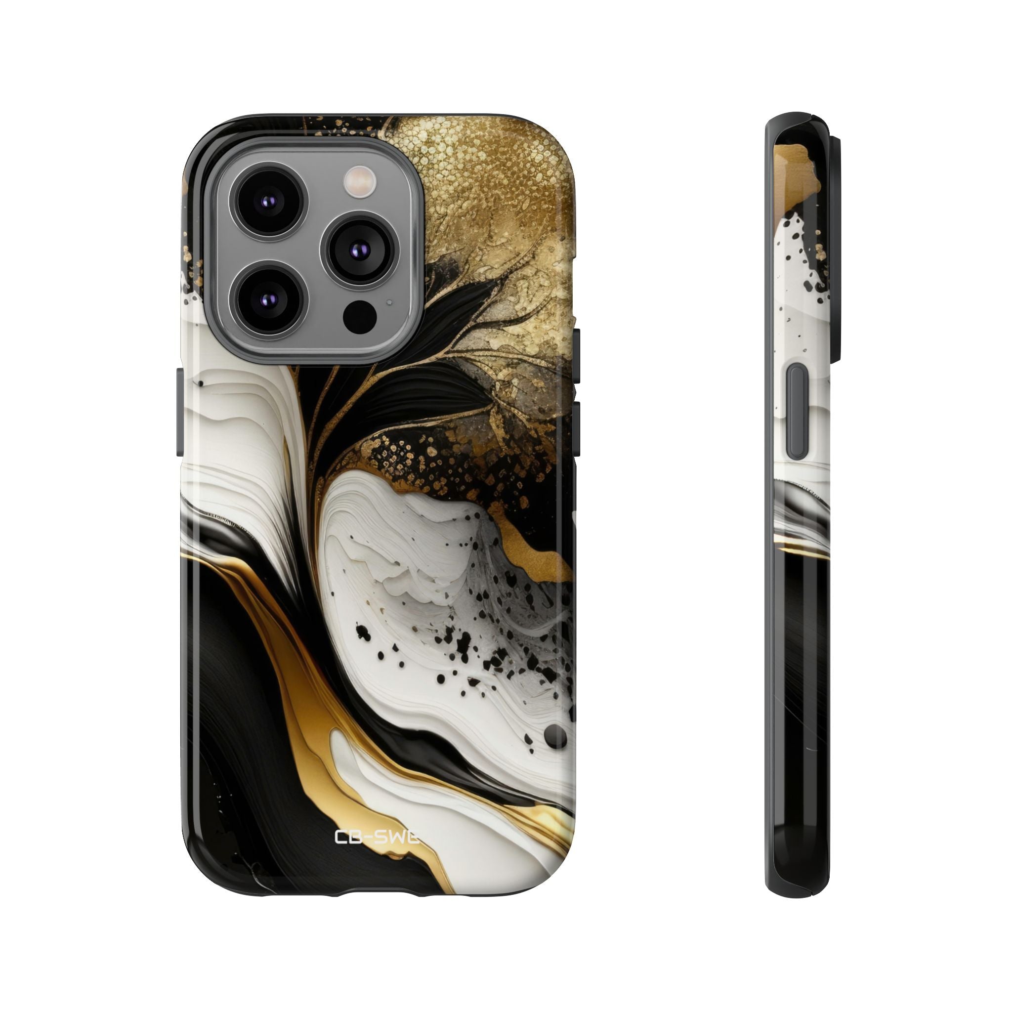Gold Swirl Elegance - iPhone Case