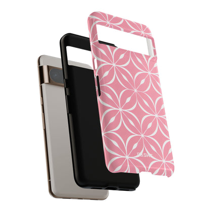 Intricate Overlapping Circle Geometric Light Pink Seamless Google Pixel 8 - Tough