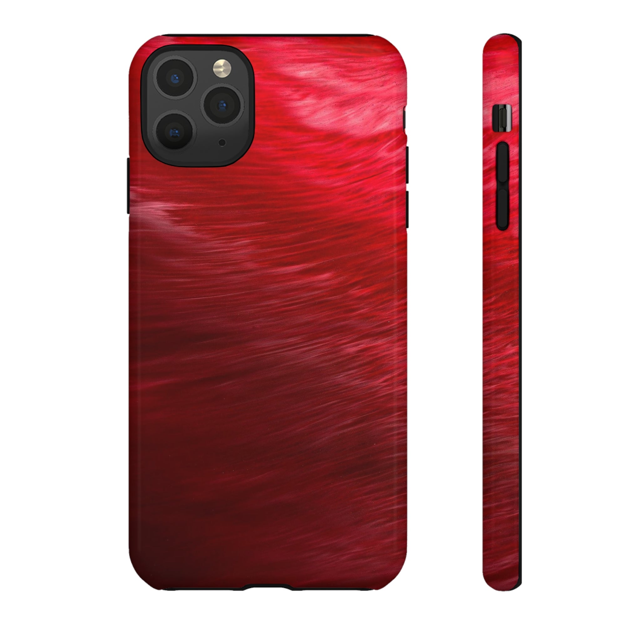 Red Feather Ink Art iPhone Case (Protective) iPhone 11 Pro Max Glossy Phone Case