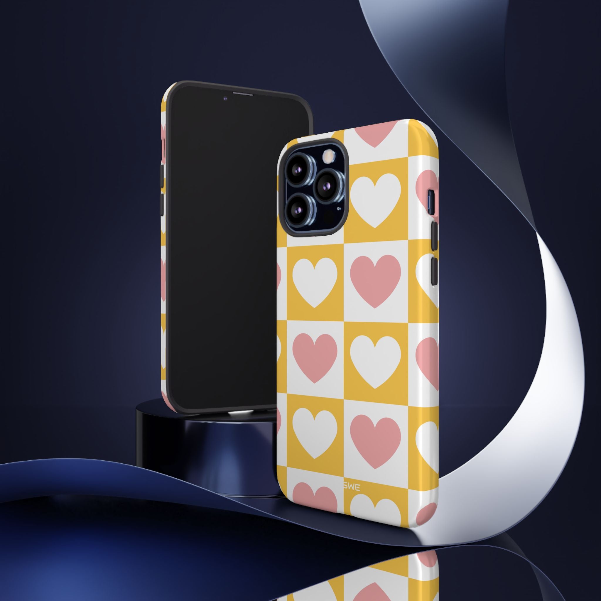 Heart Grid Harmony - iPhone Case