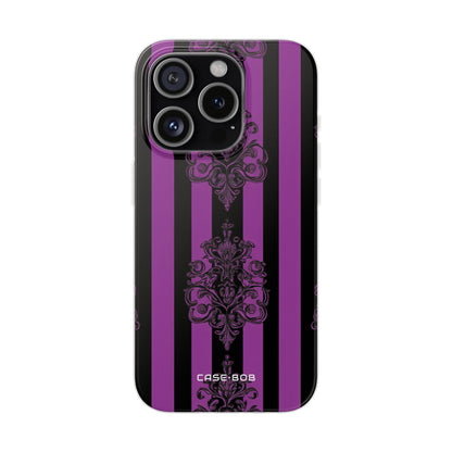Damask Elegance Purple iPhone 15 Pro Case - Soft