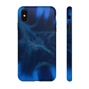 Blue Space Ink Art iPhone Case (Protective) iPhone XS MAX Matte Phone Case