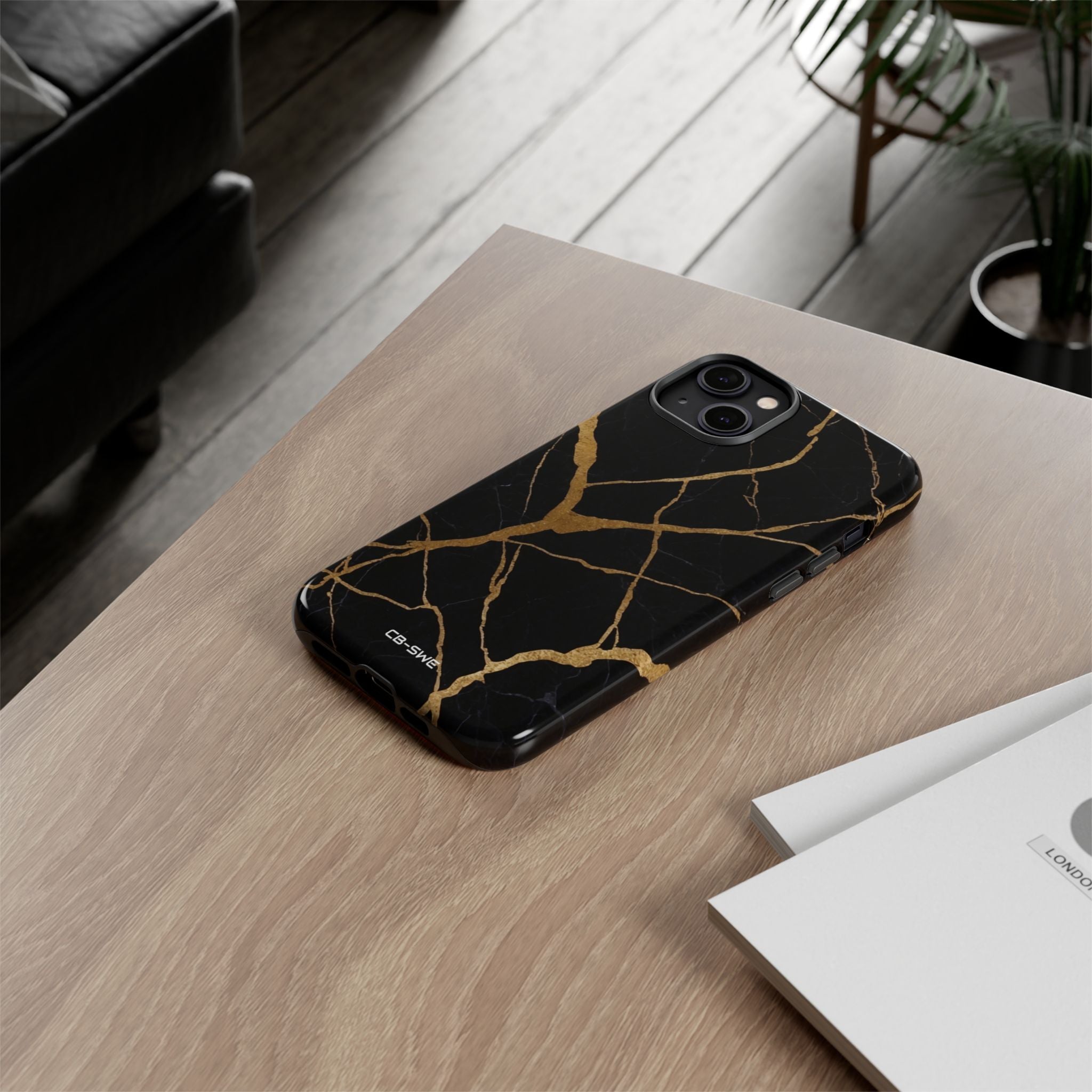 Golden Veins Twist - iPhone Case