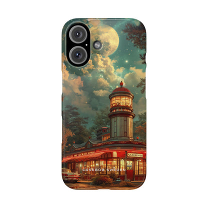 Vintage Moonlit Diner Fantasy iPhone 16 - Slim Phone Case