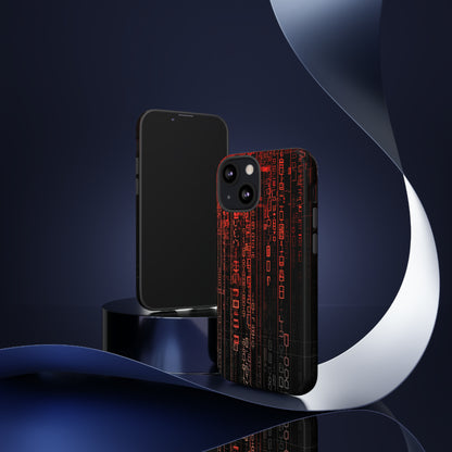 Digital Shield: Red Gradient - Protective Phone Case