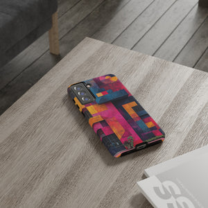 Electric Geometric Vibes - Protective Phone Case