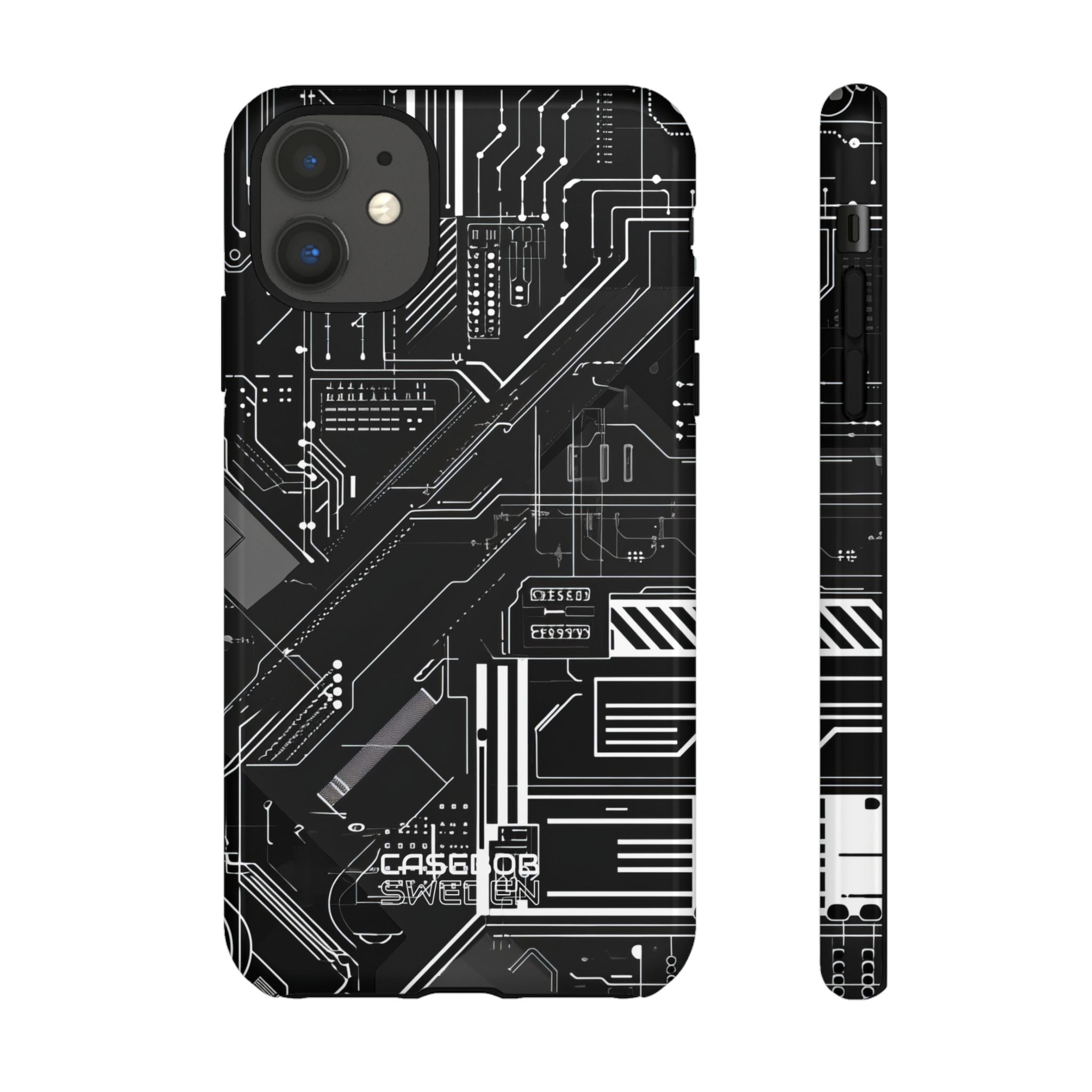 Futuristic Circuit Grid iPhone 11 - Tough