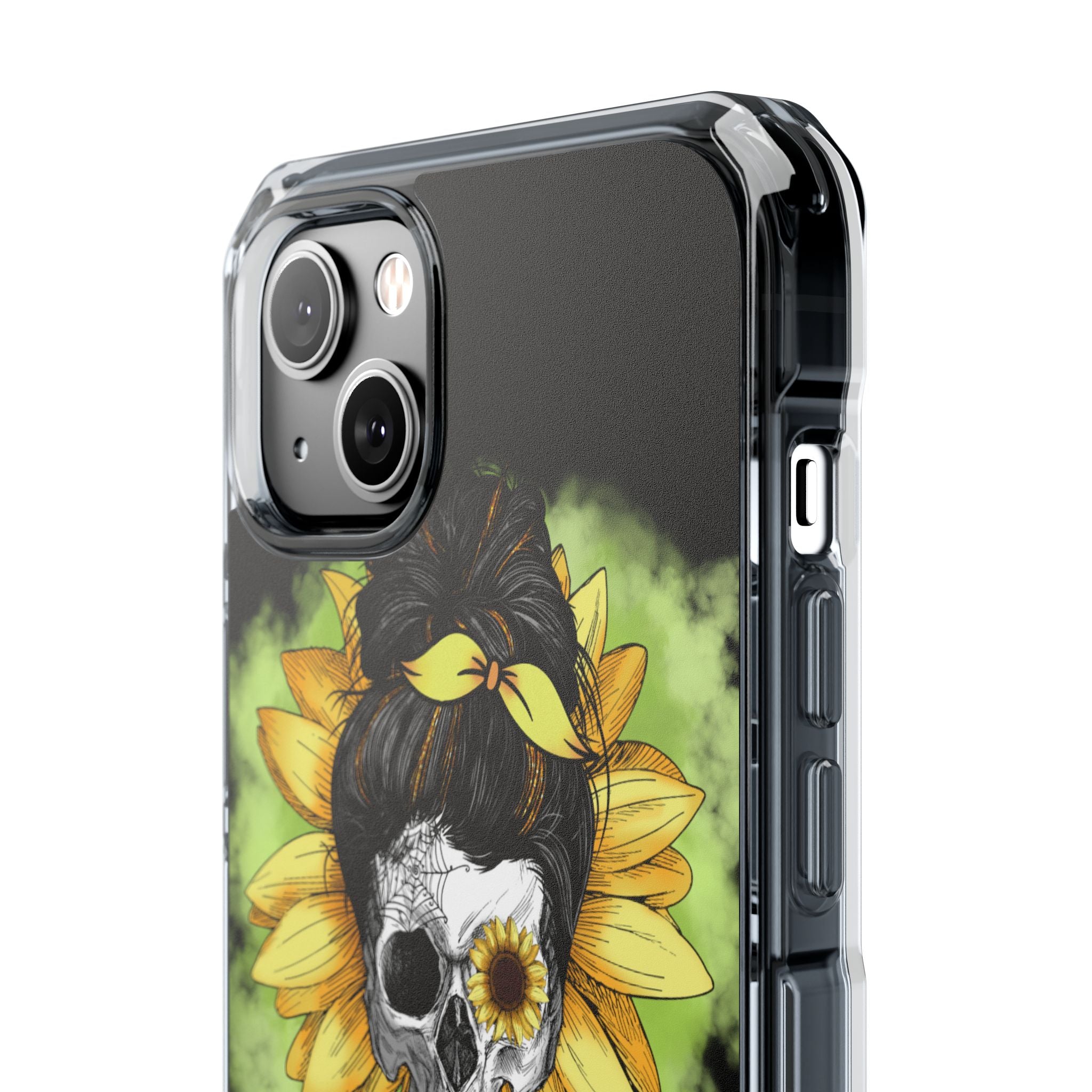 Sunflower Skull iPhone 14 Plus Case - Impact