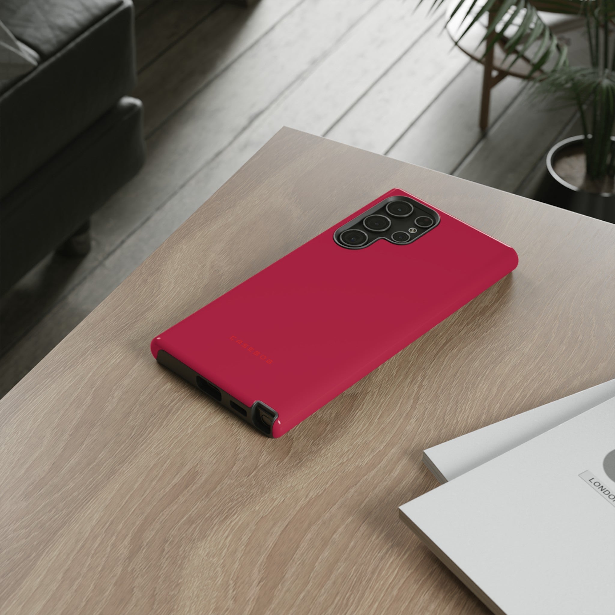 Bright Red Maroon - Protective Phone Case