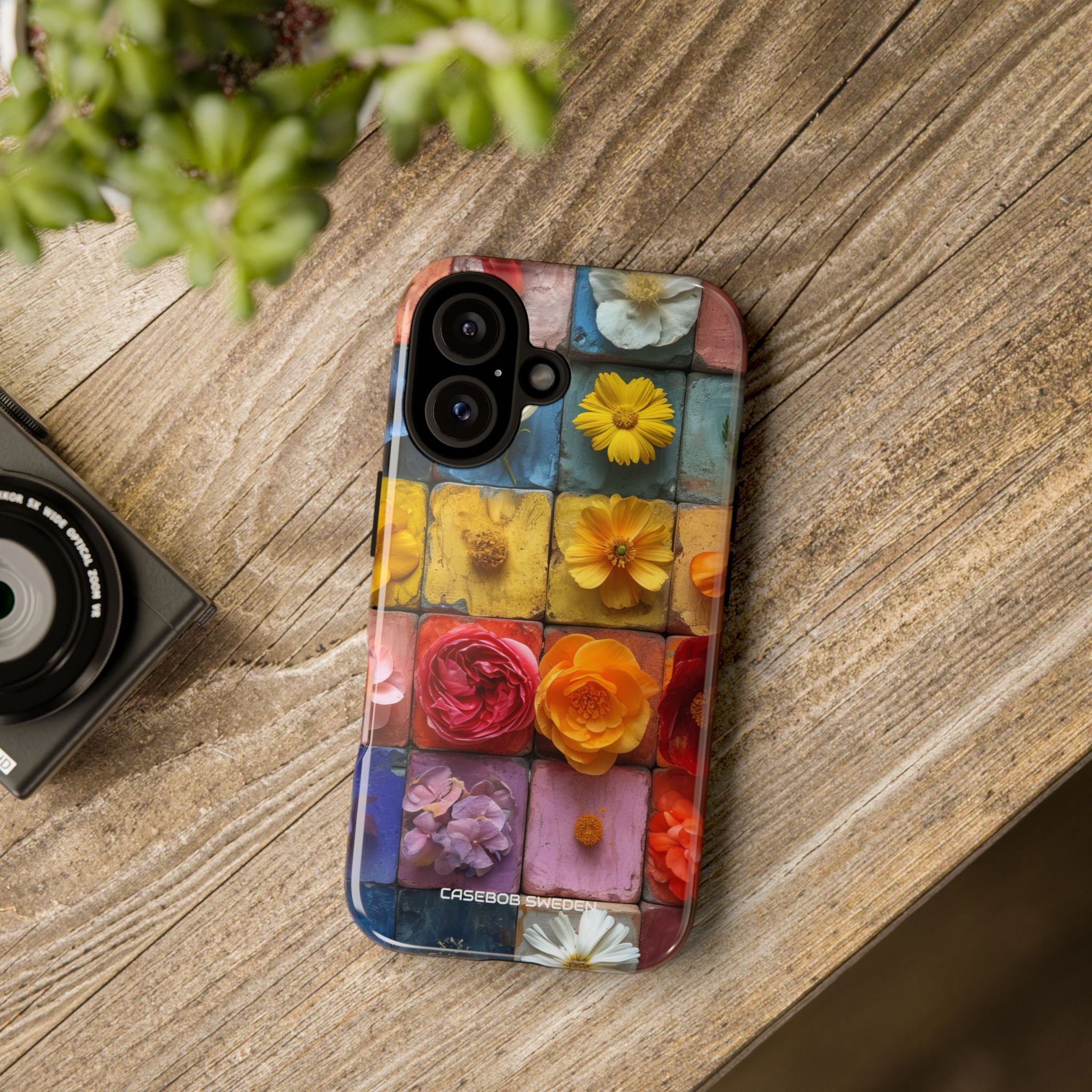 Vibrant Floral Tiles - Tough iPhone 16 Phone Case