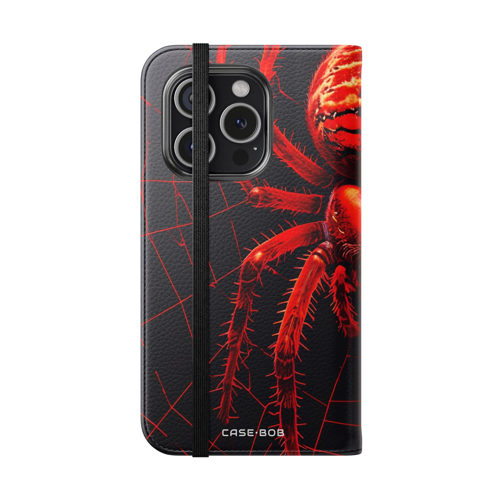 Crimson Spiderweb - iPhone 15 Pro Case - Wallet
